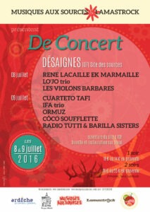 Afiiche De concert 2016